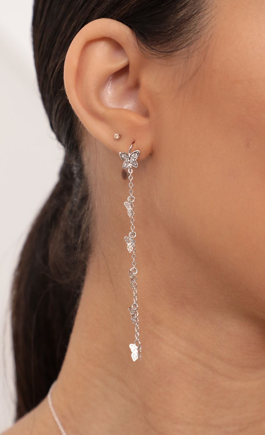 Picture Butterfly Dangle Long Chain Earring in Silver. Source: https://media-img.lucyinthesky.com/data/Mar21_1/850xAUTO/AT2A9306_COPY.JPG