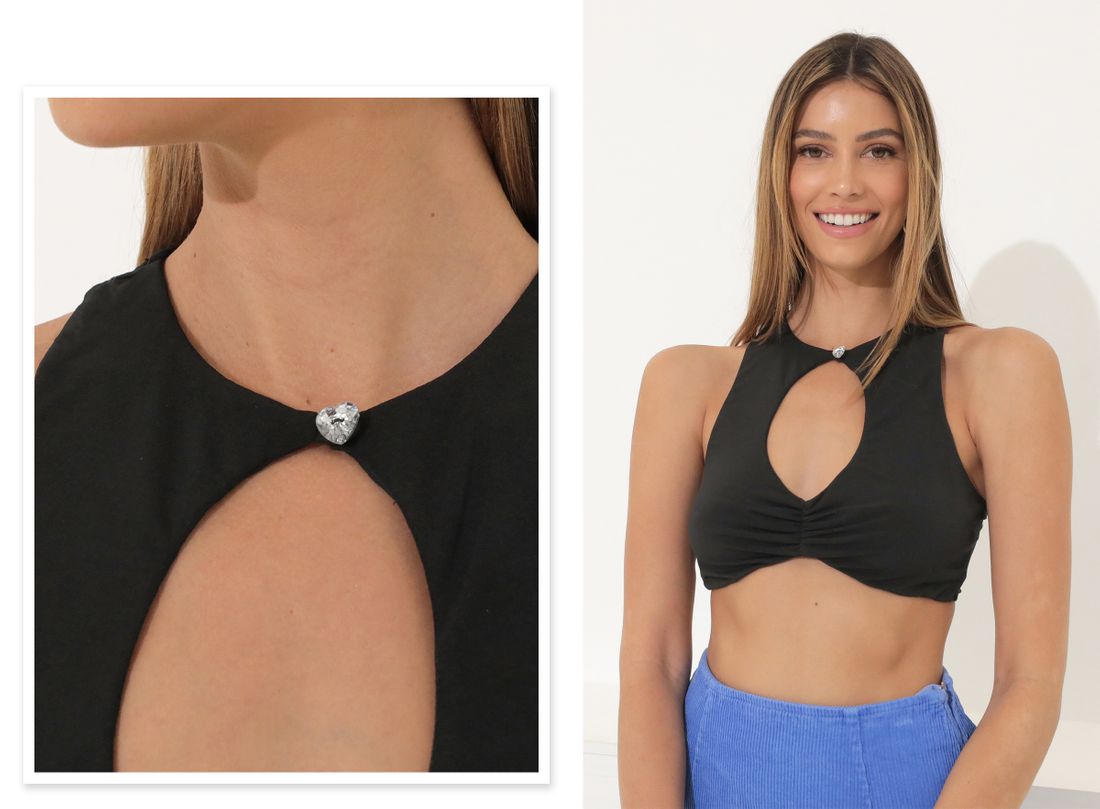 Racer Back Top in Black