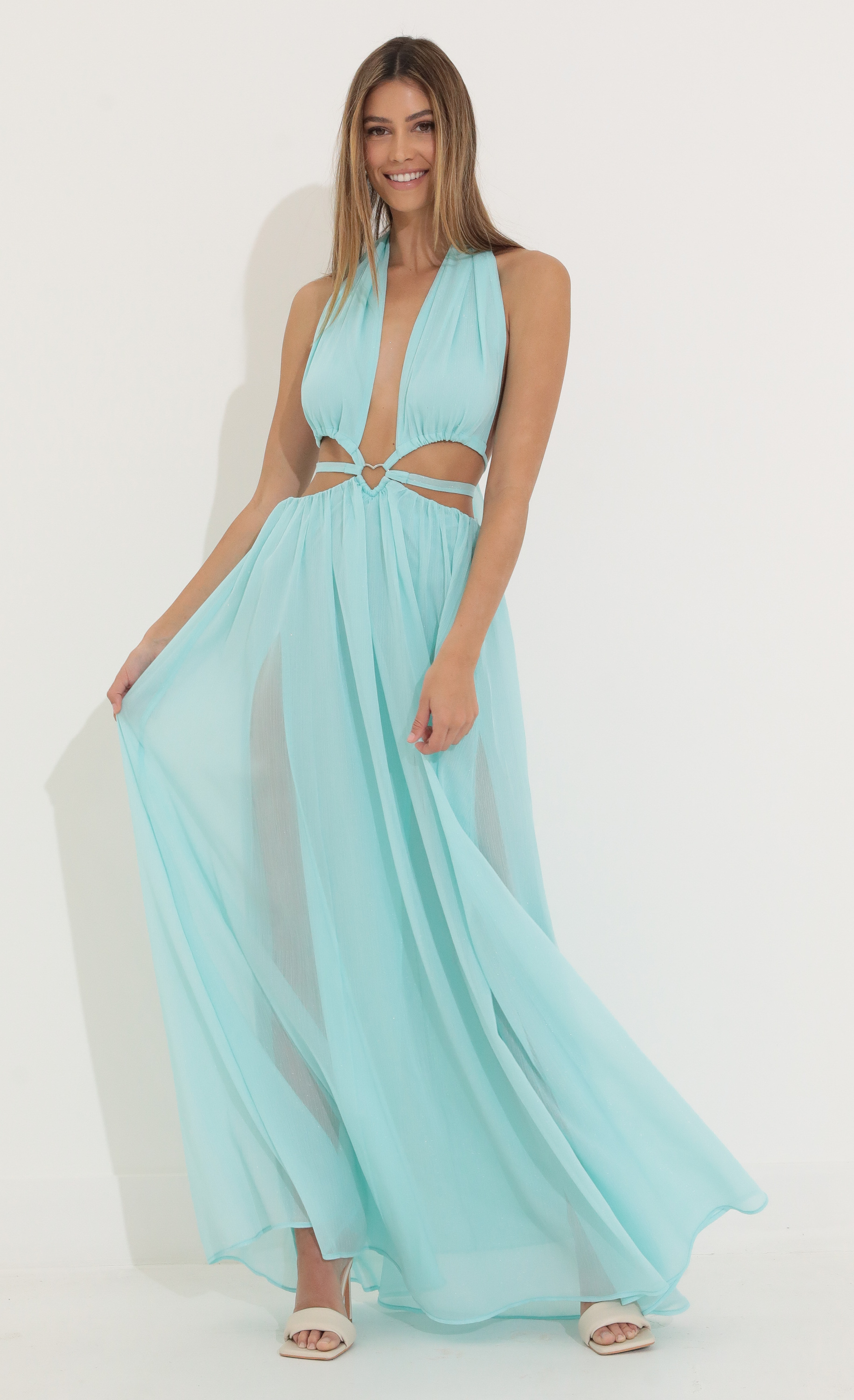 Cutout Maxi in Turquoise