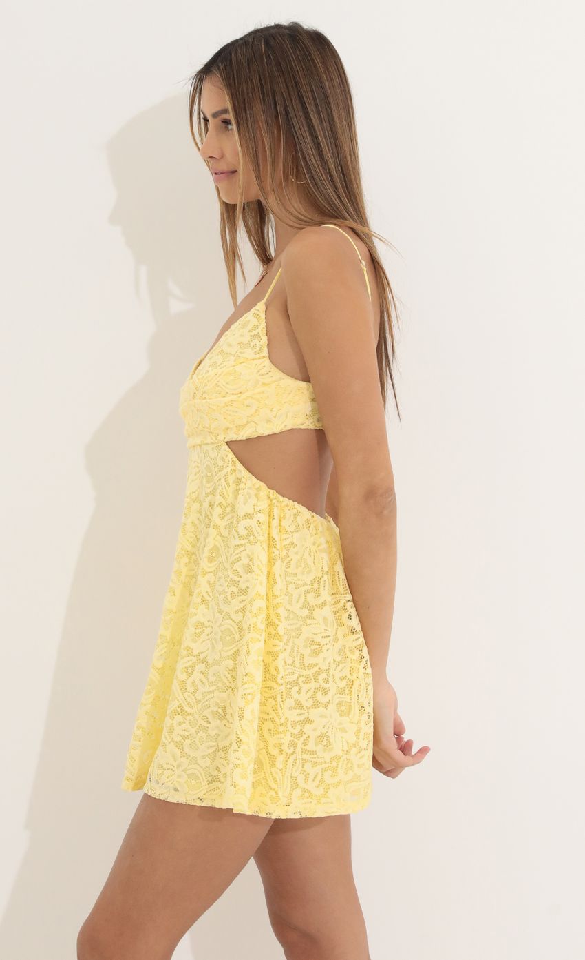 Picture Fit and Flare Dress in Yellow. Source: https://media-img.lucyinthesky.com/data/Mar22_1/850xAUTO/1V9A1481.JPG
