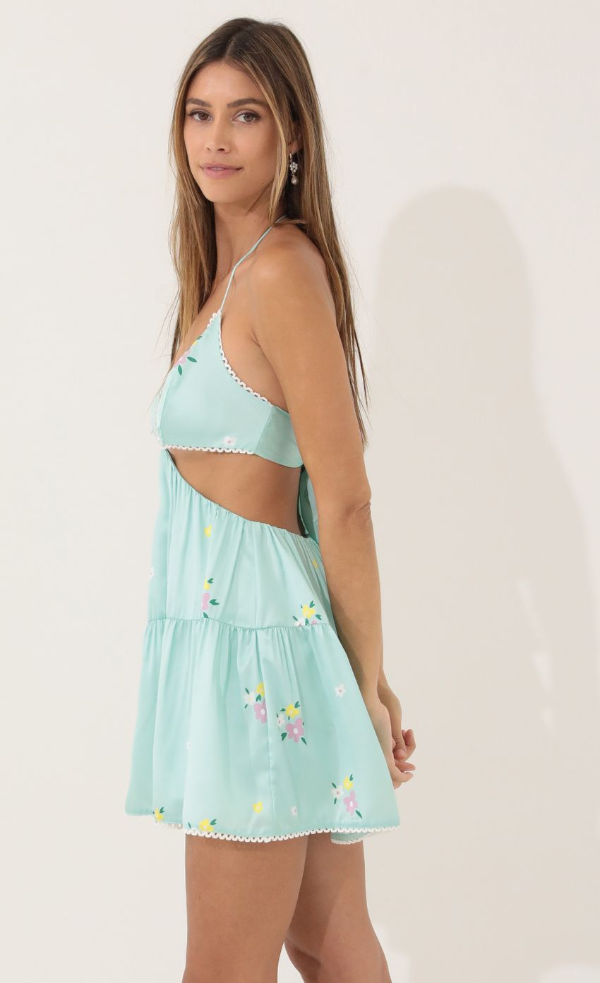 Picture Cutout Flare Dress in Turquoise. Source: https://media-img.lucyinthesky.com/data/Mar22_2/850xAUTO/1V9A4105.JPG