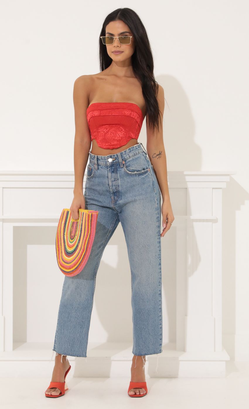 Picture Corset Crop Top in Red. Source: https://media-img.lucyinthesky.com/data/Mar22_2/850xAUTO/1V9A5974.JPG