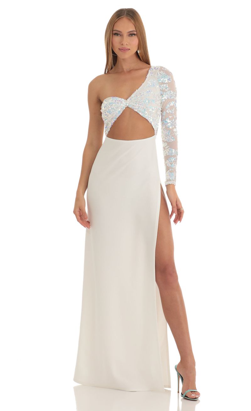 Iridescent maxi dress hot sale