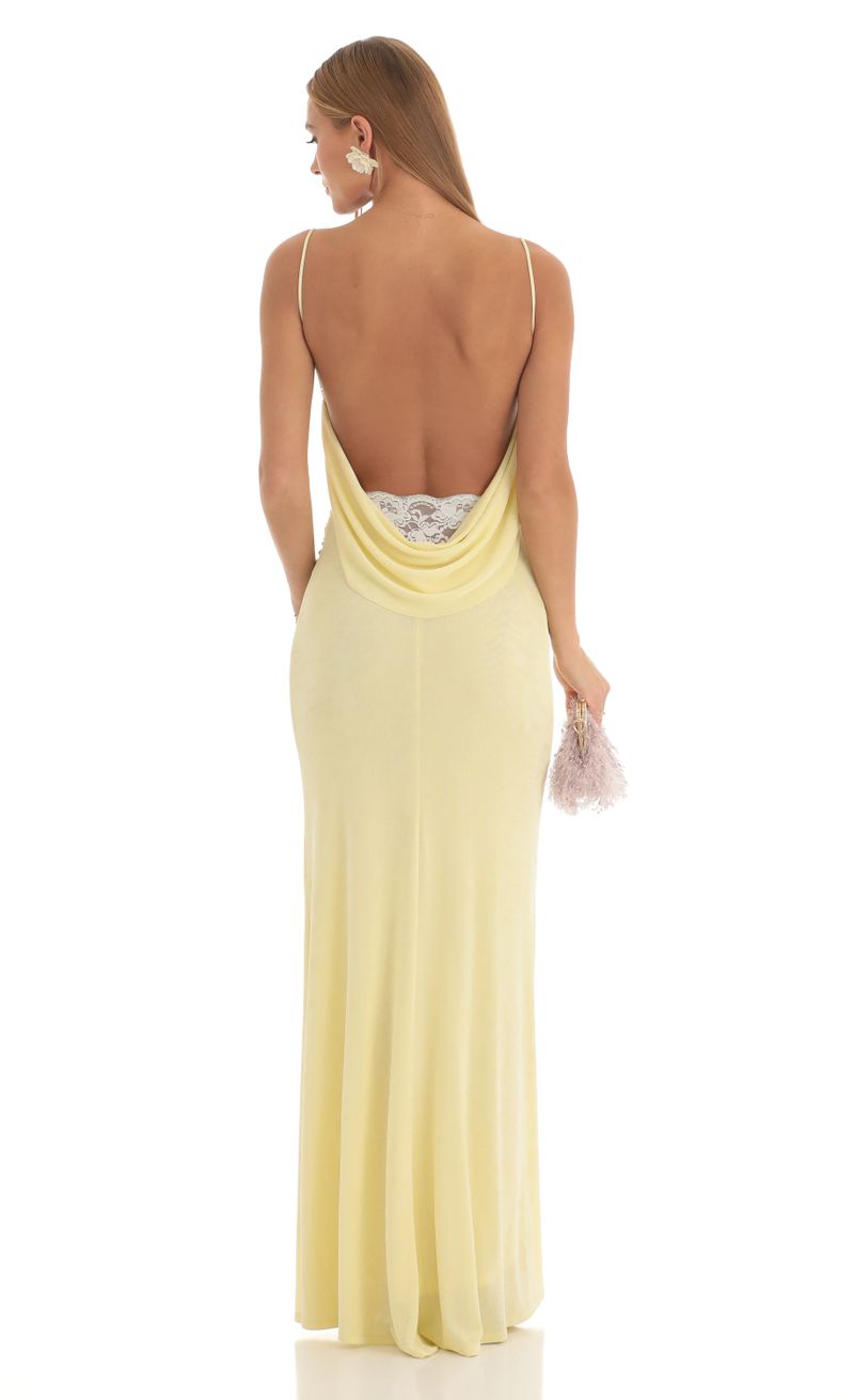 Buy YELLOW PRINTED SUMMER BACKLESS MAXI DRESS for Women Online in