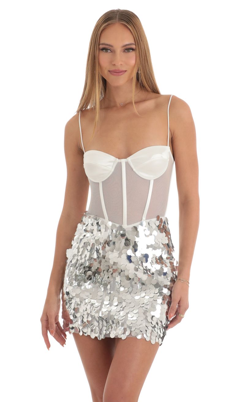 White sparkly corset