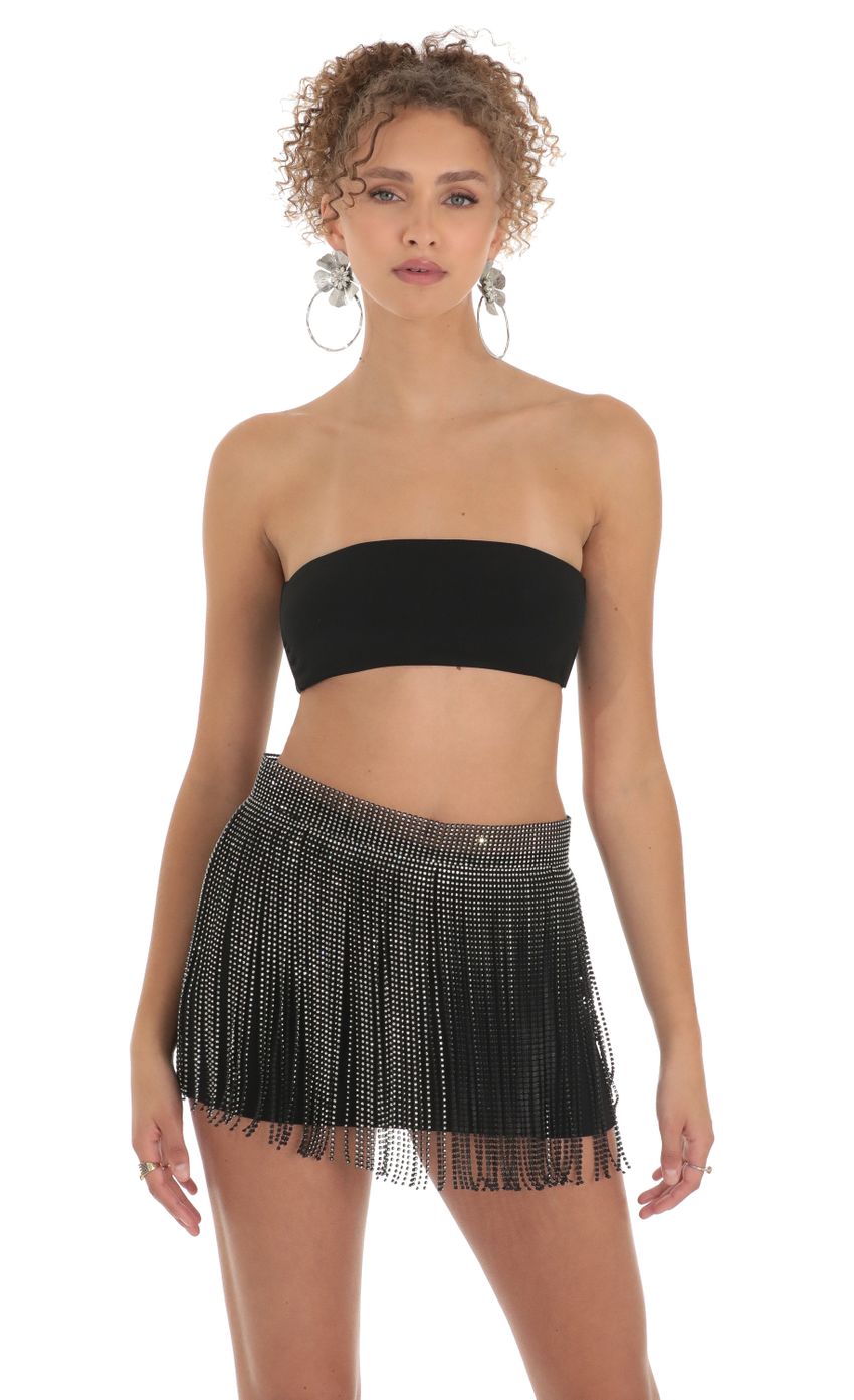 Picture Jossah Rhinestone Three Piece Skirt Set in Black. Source: https://media-img.lucyinthesky.com/data/Mar23/850xAUTO/23cfafad-2625-4624-8156-c95ce49c91c4.jpg