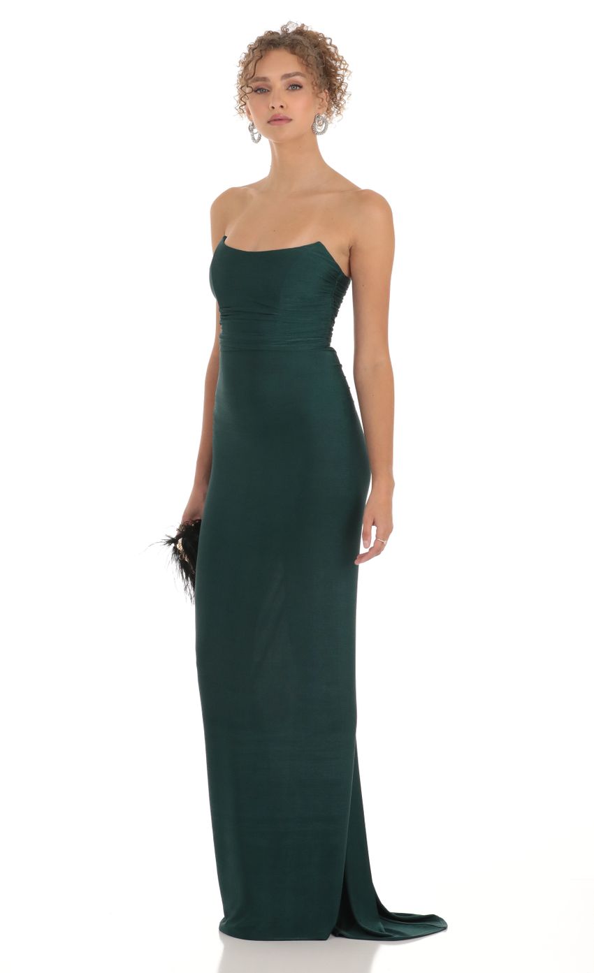 Product image for Macey Corset Strapless Dress in Green