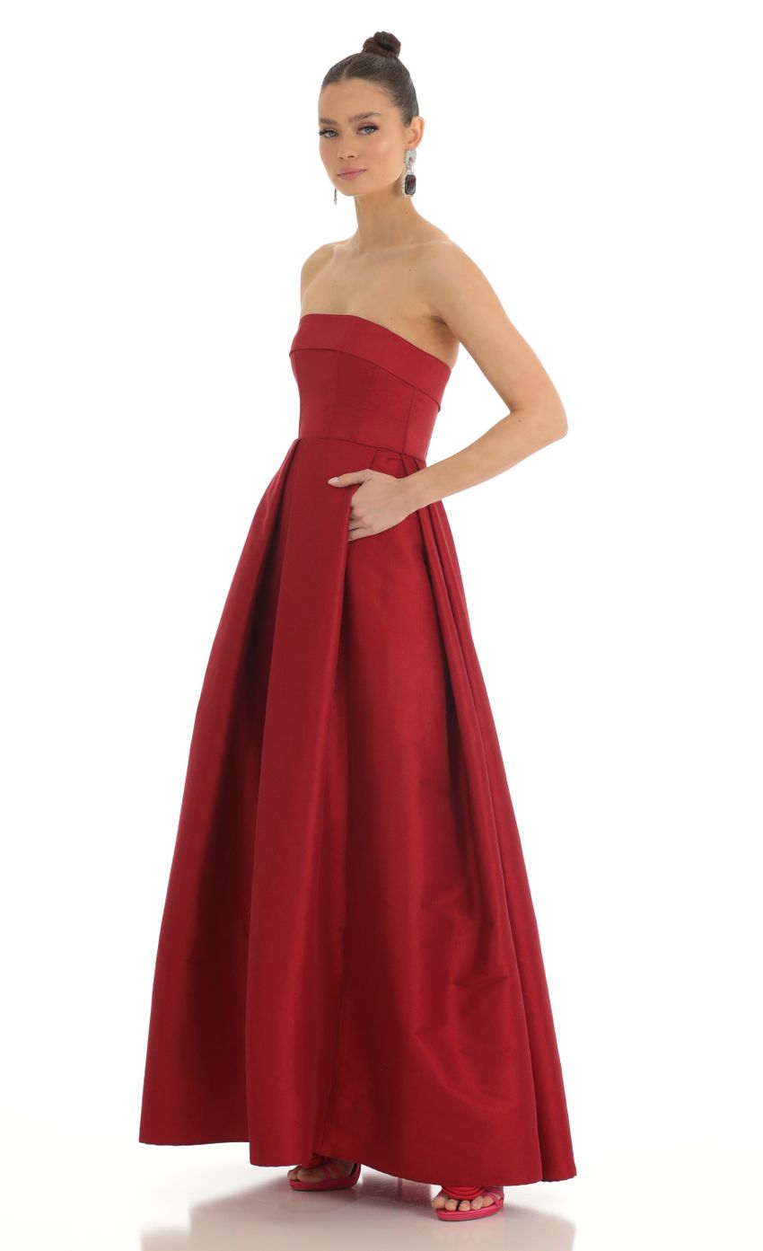 Picture Kerran Strapless Corset Maxi Dress in Red. Source: https://media-img.lucyinthesky.com/data/Mar23/850xAUTO/6eb7dfad-35af-4ded-9a94-44f87f9d6f09.jpg