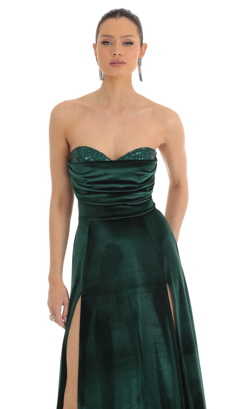 Picture Sequin Velvet Maxi Dress in Green. Source: https://media-img.lucyinthesky.com/data/Mar23/850xAUTO/6ff06c0d-a436-486d-a023-9ed9d0da83cb.jpg