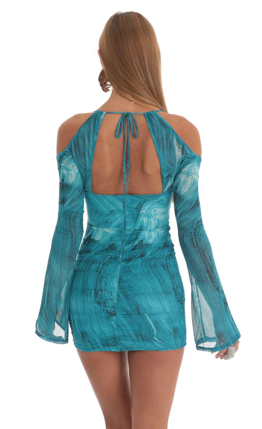 Picture Belle Sleeve Dress in Blue Swirl. Source: https://media-img.lucyinthesky.com/data/Mar23/850xAUTO/70c4a7a6-5723-4eed-8cf4-b2859bab2eba.jpg