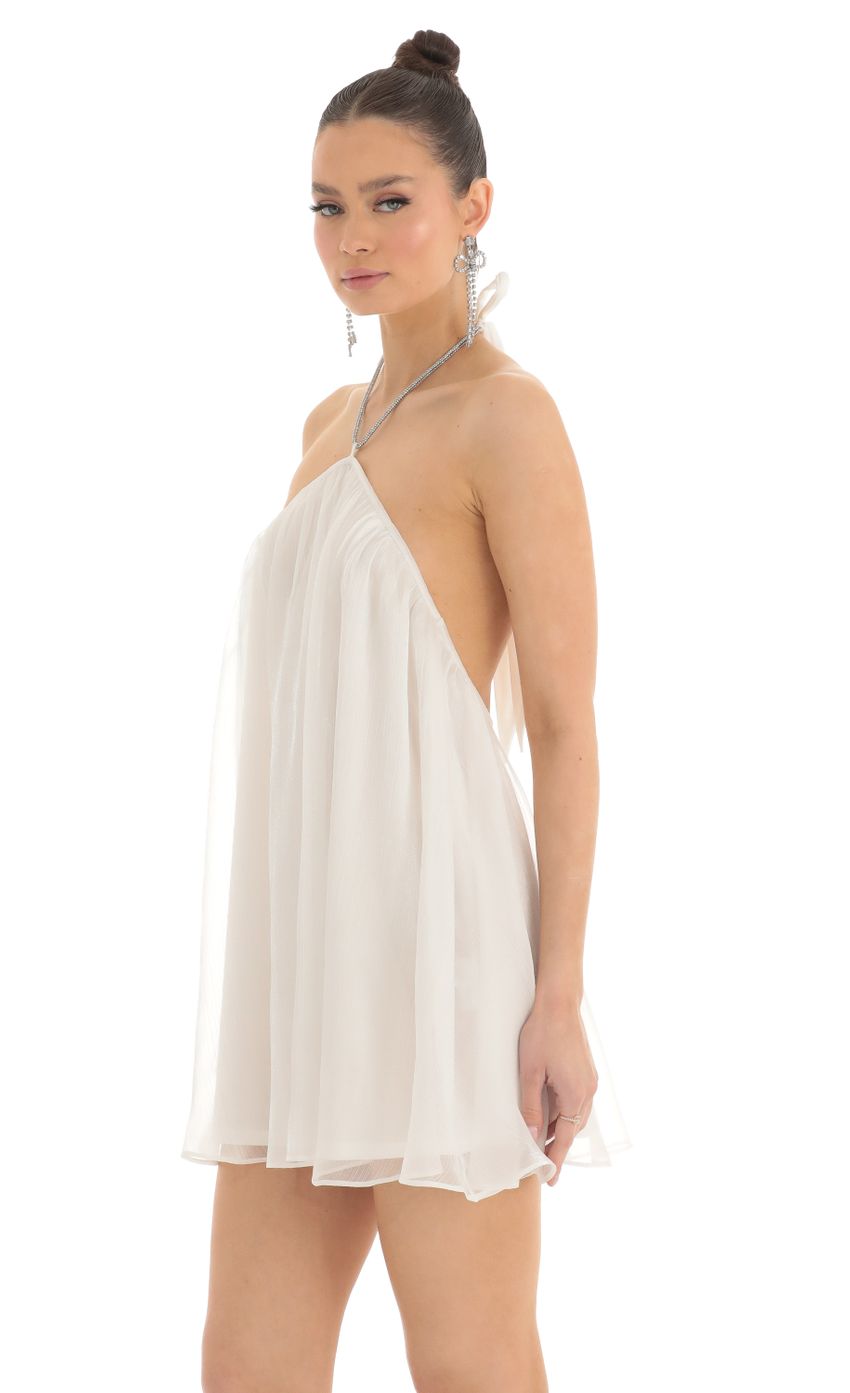 Picture Rhinestone Halter Dress in White. Source: https://media-img.lucyinthesky.com/data/Mar23/850xAUTO/7e6e3381-62fd-49c3-8bd1-a83bb6f77466.jpg
