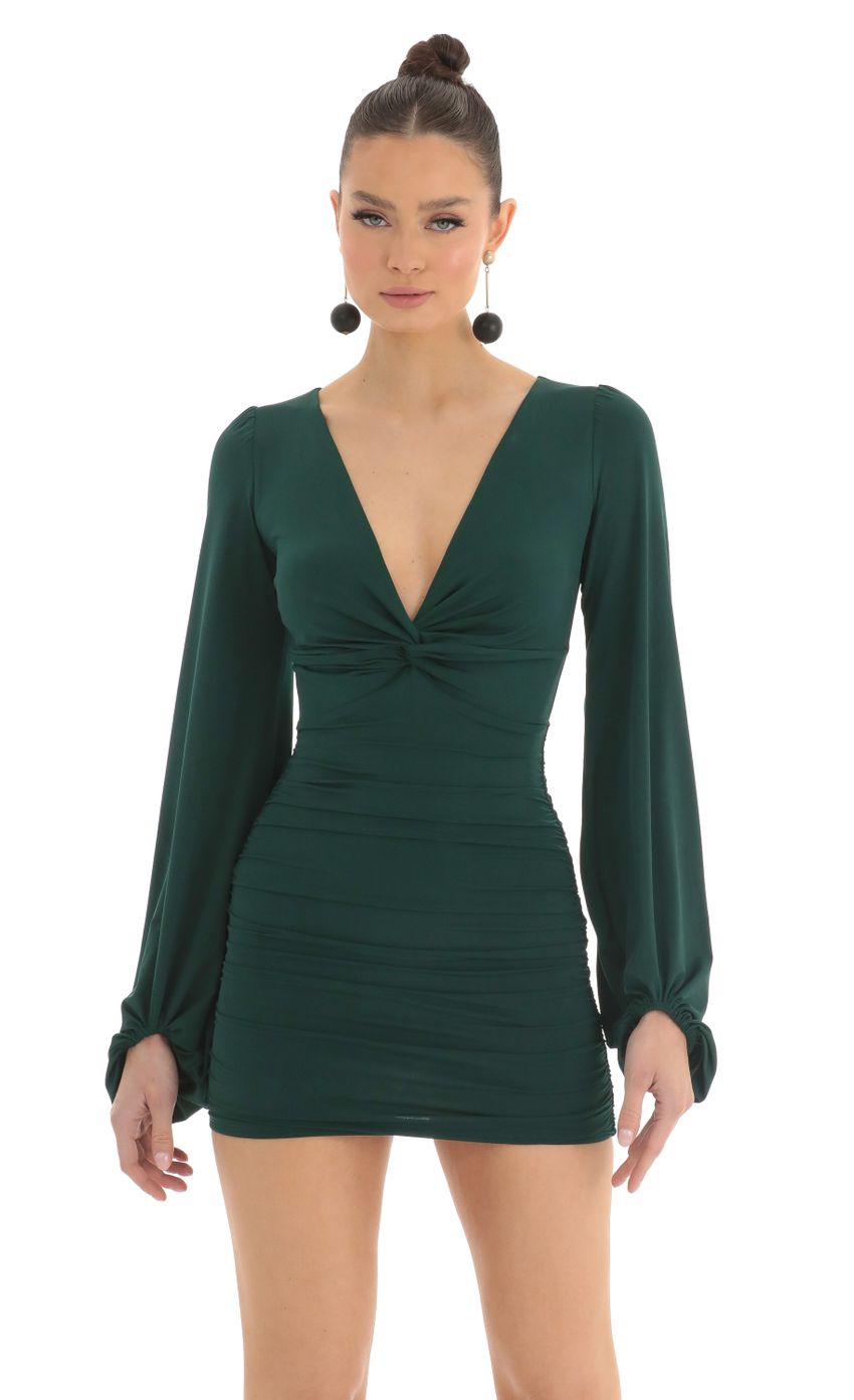 Picture Bridgette Long Sleeve Dress in Green. Source: https://media-img.lucyinthesky.com/data/Mar23/850xAUTO/813d3b0b-6361-43f8-951a-600ac42f5b64.jpg