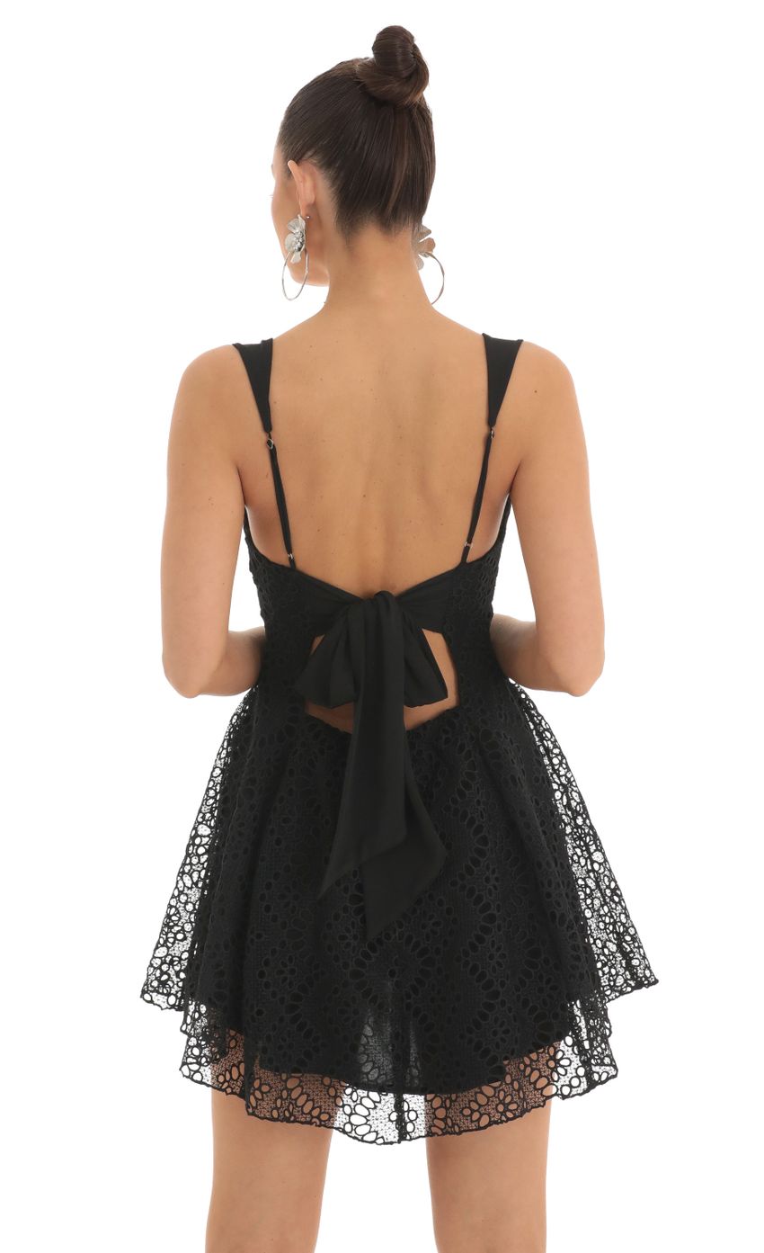 Picture Lace Fit and Flare Dress in Black. Source: https://media-img.lucyinthesky.com/data/Mar23/850xAUTO/9949e1e5-963b-48aa-b101-c6637a34e27a.jpg