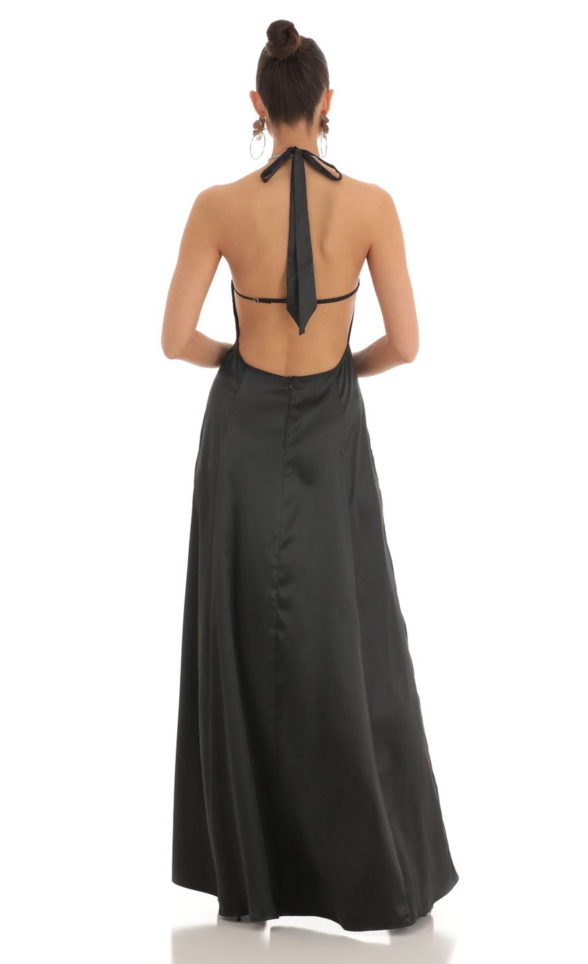 Picture Rhinestone Halter Maxi Dress in Black. Source: https://media-img.lucyinthesky.com/data/Mar23/850xAUTO/c13a9c63-36f9-4fca-b447-28133a2dd898.jpg