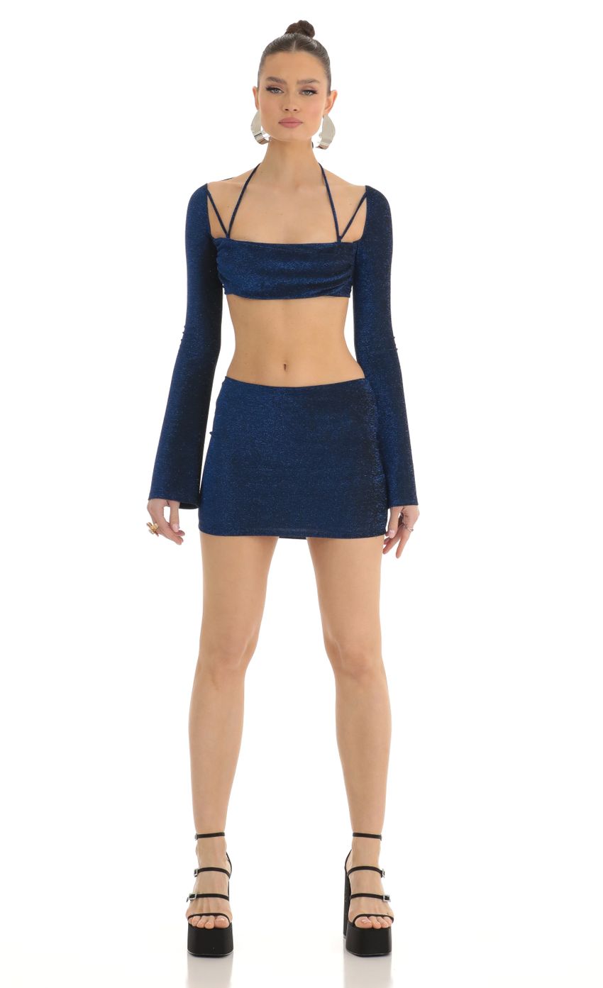 Picture Blue Metallic Two Piece Skirt Set in Black. Source: https://media-img.lucyinthesky.com/data/Mar23/850xAUTO/c190007f-3872-49ac-9679-8da63b1ac7fb.jpg