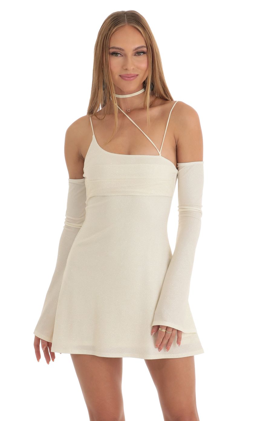 Picture Glitter Strappy Party Dress in White. Source: https://media-img.lucyinthesky.com/data/Mar23/850xAUTO/d10f06fa-ffe7-447f-a084-a9d39dd5fa22.jpg