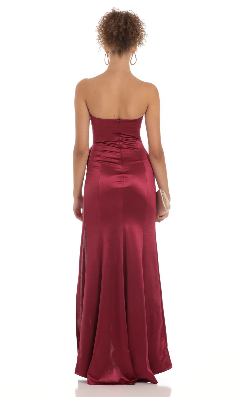 Picture Satin Strapless Maxi Dress in Red. Source: https://media-img.lucyinthesky.com/data/Mar23/850xAUTO/d43c5c73-ee4b-405c-a52d-30973e206876.jpg