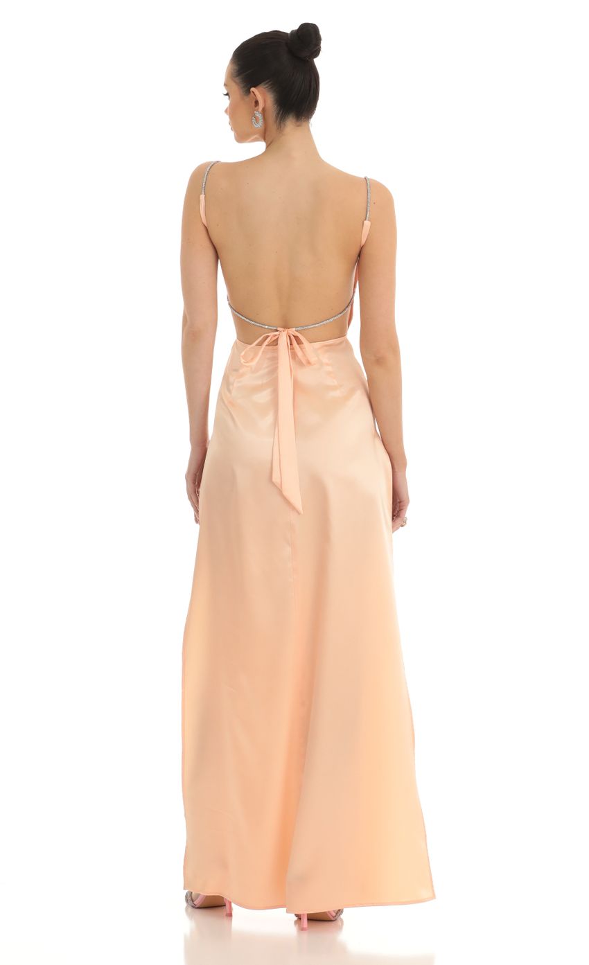 Picture Rhinestone Maxi Dress in Peach. Source: https://media-img.lucyinthesky.com/data/Mar23/850xAUTO/d73a2286-d053-4e88-b483-ac7fbe0a7877.jpg