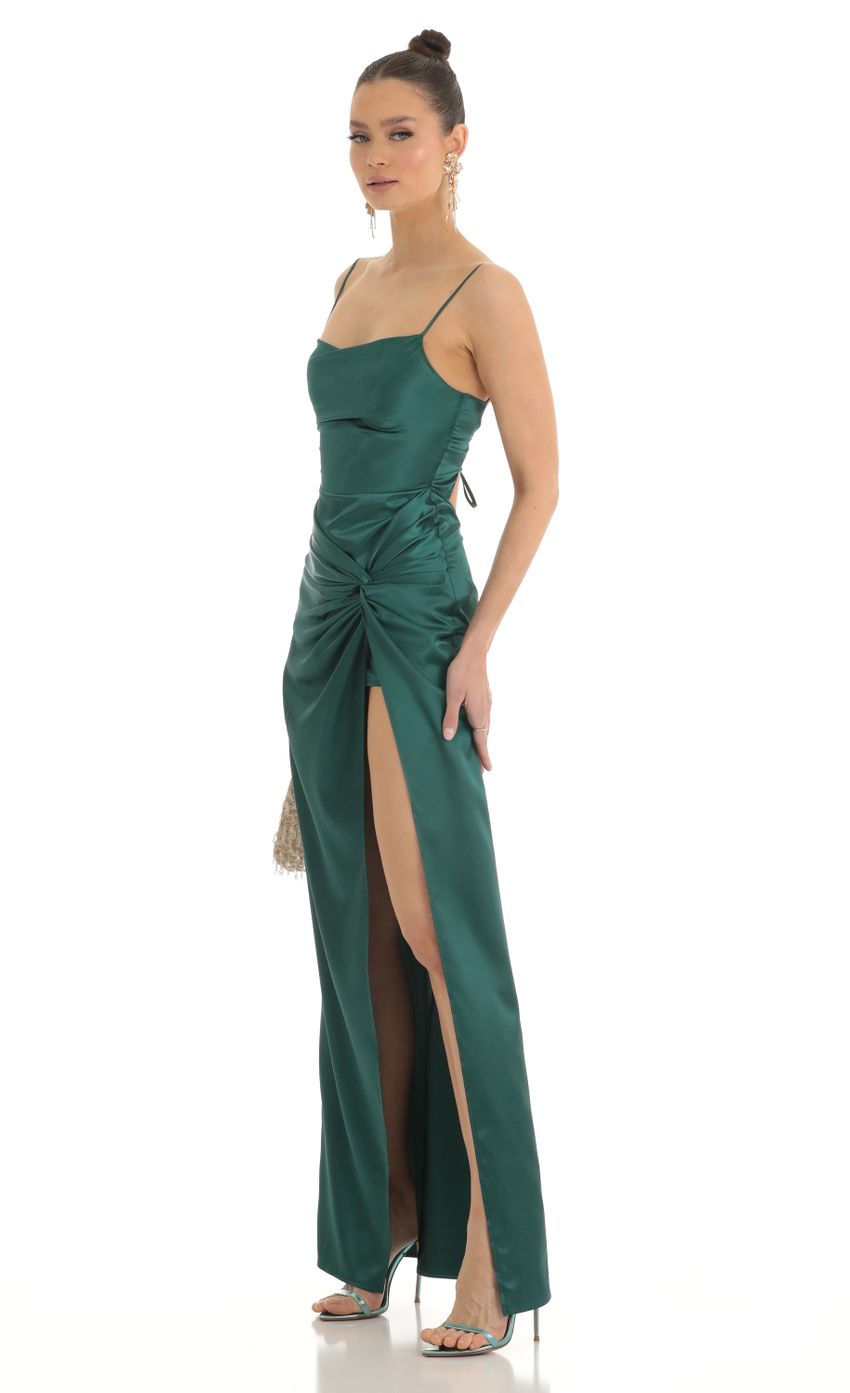 Picture Twist Maxi Dress in Green. Source: https://media-img.lucyinthesky.com/data/Mar23/850xAUTO/e917db8d-cbac-48af-af42-275ad6489495.jpg