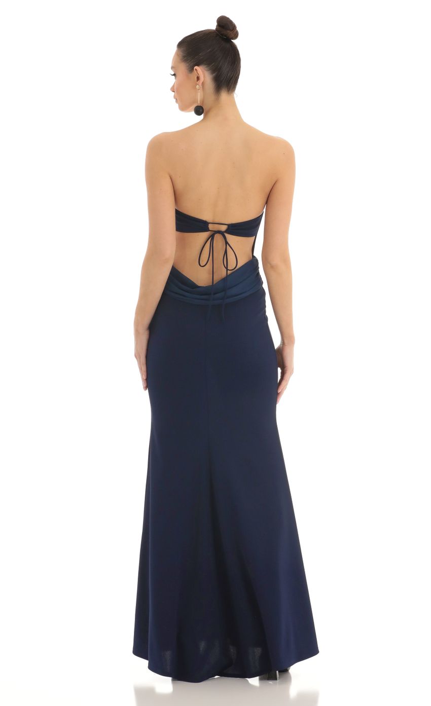 Picture Strapless Corset Maxi Dress in Navy. Source: https://media-img.lucyinthesky.com/data/Mar23/850xAUTO/ec811407-5352-4490-9175-f8e1dc0c7d88.jpg