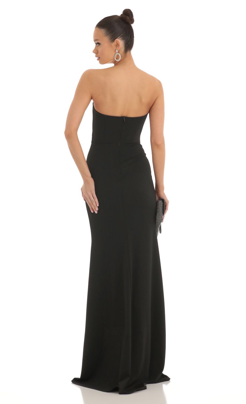 Picture Crepe High Low Maxi Dress in Black. Source: https://media-img.lucyinthesky.com/data/Mar23/850xAUTO/efacbe31-ceaf-411f-8cf9-eebf084df85f.jpg