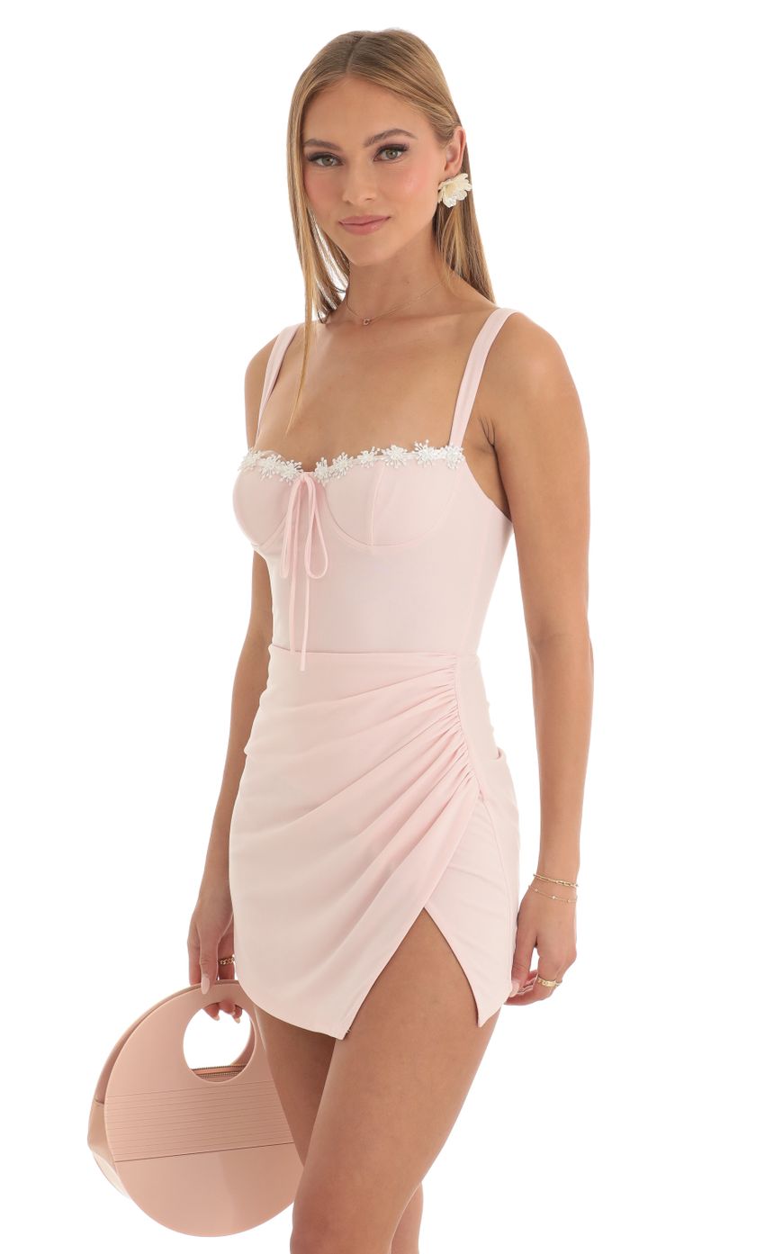 Picture Ruched Dress in Pink. Source: https://media-img.lucyinthesky.com/data/Mar23/850xAUTO/ff002699-bc92-4eb1-b009-c5ce7b6f5f1d.jpg