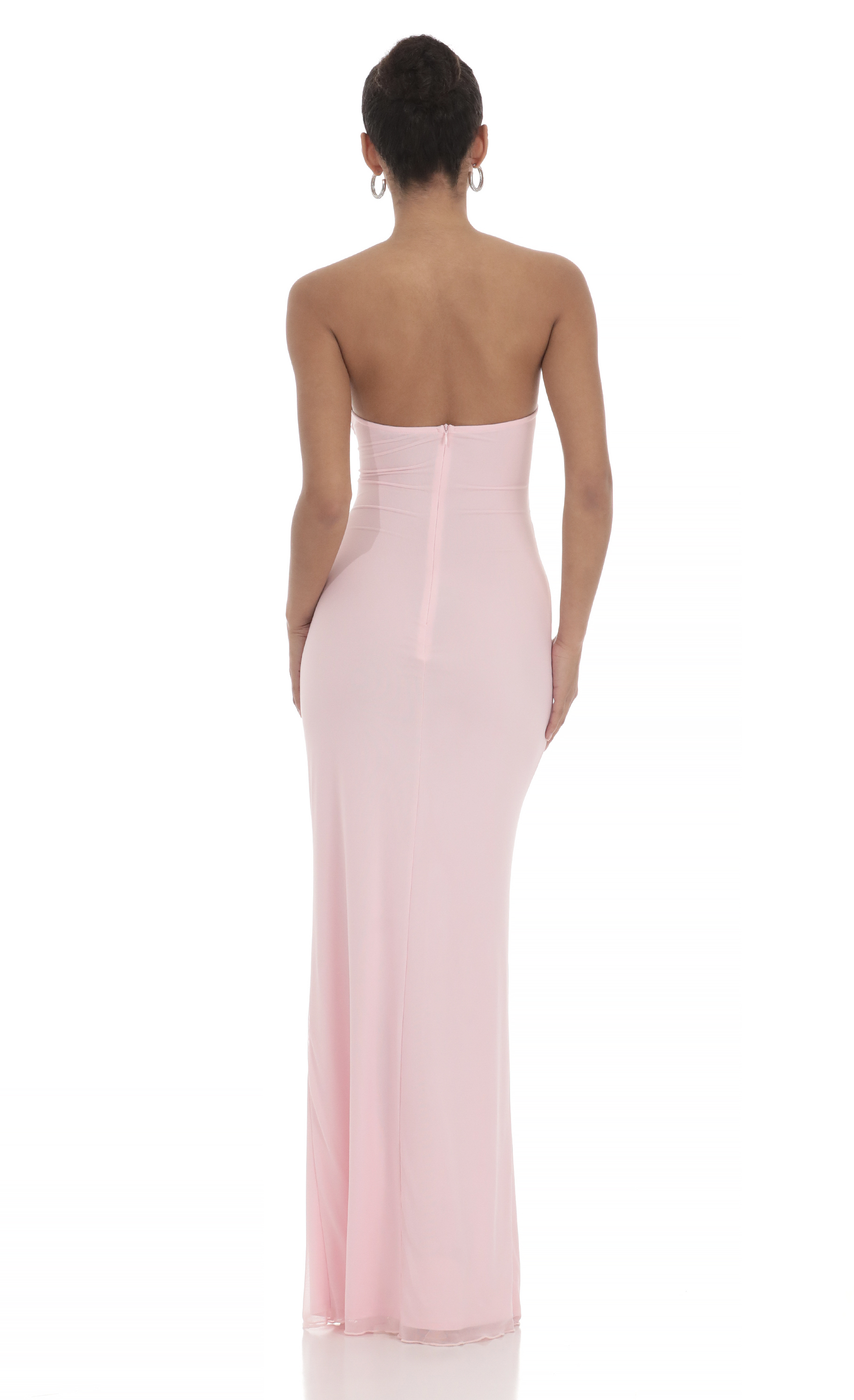 white christmas dresses White Floral Chiffon Ruffle Tiered Cut-Out Midi Dress main image 1