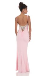 Picture Back Sequin Butterfly Maxi Dress in Pink. Source: https://media-img.lucyinthesky.com/data/Mar24/150xAUTO/63e1c8e1-6fd1-4f93-92d6-9fb394976254.jpg