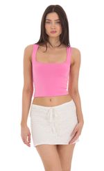 Picture Scoop Neck Tank Top in Pink. Source: https://media-img.lucyinthesky.com/data/Mar24/150xAUTO/c8ca5bd9-7e00-456d-8364-9e5dd416895b.jpg