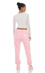 Picture Heart Cinched Sweatpants in Pink. Source: https://media-img.lucyinthesky.com/data/Mar24/150xAUTO/d133fa9c-9c3e-4765-822b-170cc211324e.jpg