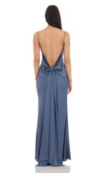 Picture Back Bow Satin Dress in Navy. Source: https://media-img.lucyinthesky.com/data/Mar24/150xAUTO/e5892c45-31cf-4bfa-868d-f92fa06a0ac7.jpg