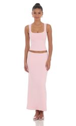 Picture Two Piece Maxi Skirt Set in Pink. Source: https://media-img.lucyinthesky.com/data/Mar24/150xAUTO/f2859473-fac7-4977-9463-6f6405f8c664.jpg