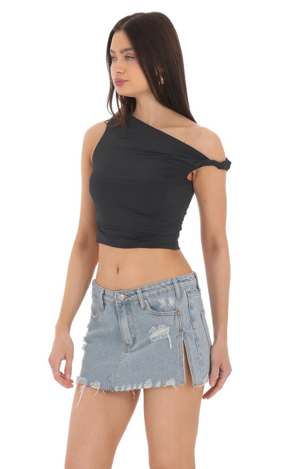 Off Shoulder Twist Top in Black