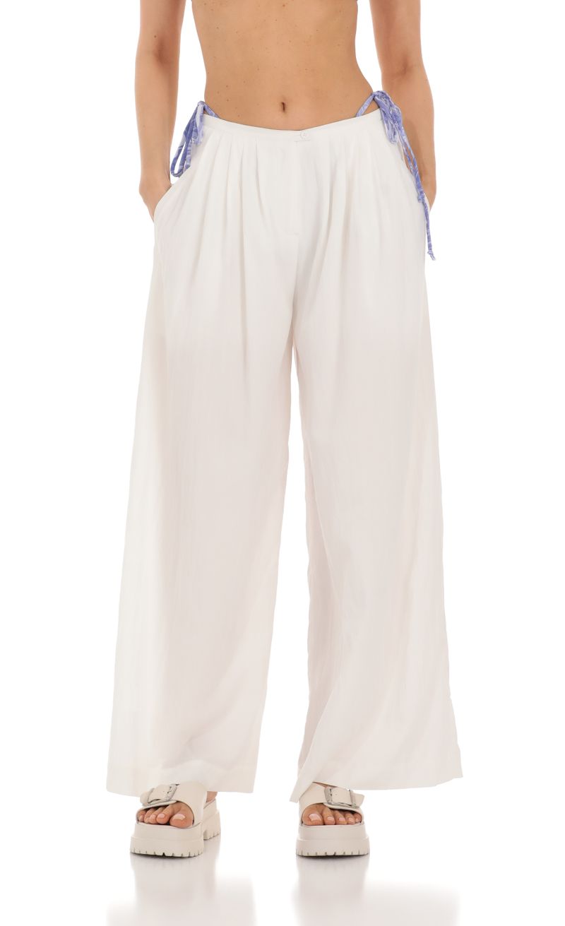 Wide Leg Pants in White | LUCY IN THE SKY