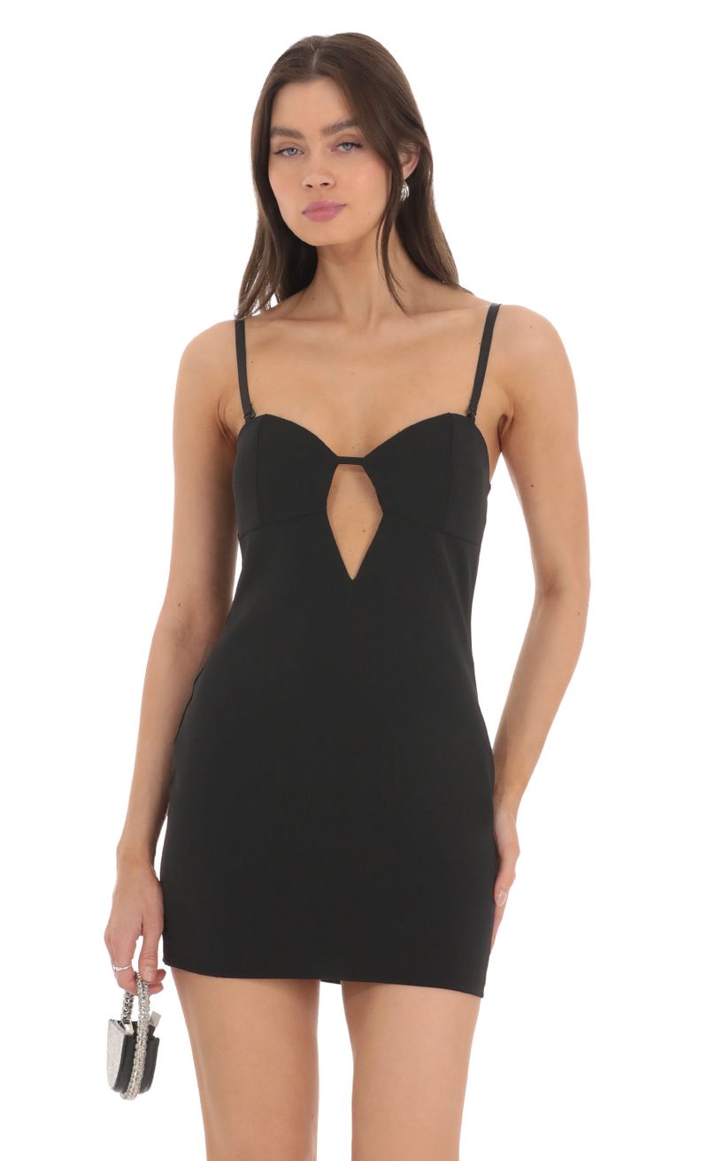 Cutout Bodycon Dress in Black | LUCY IN THE SKY Cutout Bodycon Dress in Black | LUCY IN THE SKY