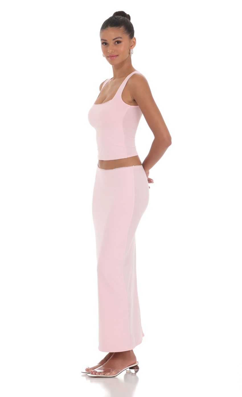 Picture Two Piece Maxi Skirt Set in Pink. Source: https://media-img.lucyinthesky.com/data/Mar24/850xAUTO/00020d71-fc24-44aa-87c9-487395ca057a.jpg