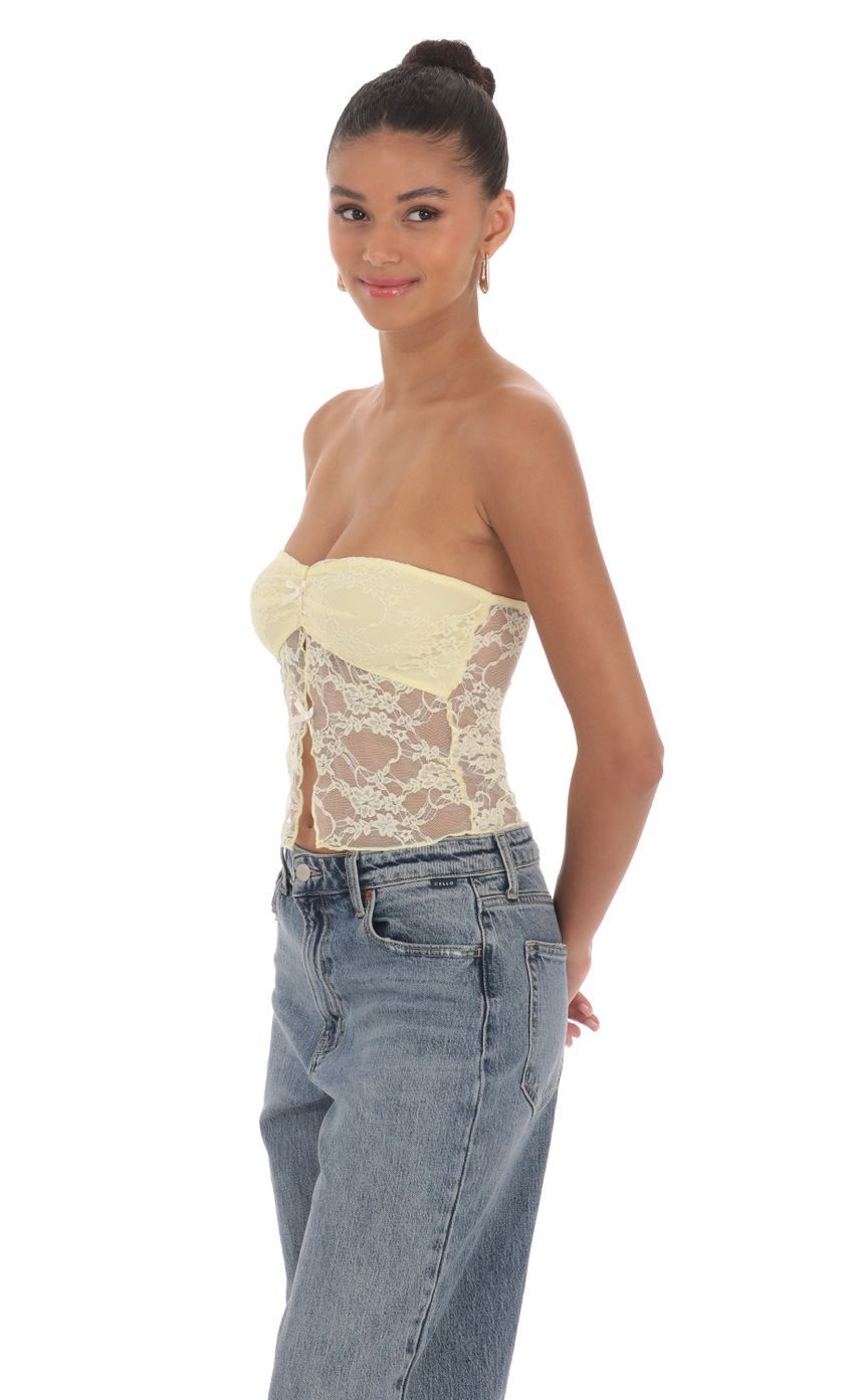 Picture Strapless Lace Top in Yellow. Source: https://media-img.lucyinthesky.com/data/Mar24/850xAUTO/0437882c-664f-44f8-b226-ff0e2389d200.jpg