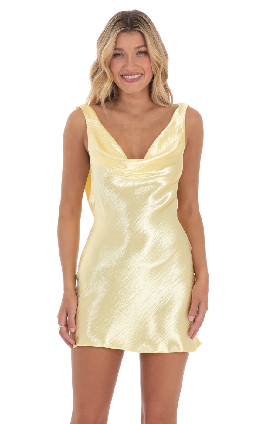 Picture Satin Open Back Dress in Yellow. Source: https://media-img.lucyinthesky.com/data/Mar24/850xAUTO/0cb37454-bee4-454d-b15b-e2049f8d9def.jpg