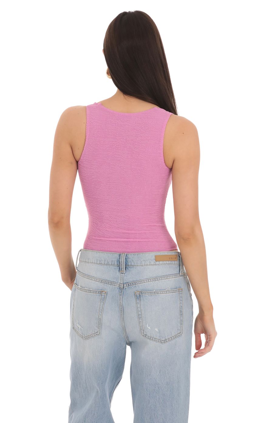 Picture Textured Square Neck Bodysuit in Purple. Source: https://media-img.lucyinthesky.com/data/Mar24/850xAUTO/16ef7291-f606-4eda-96dc-f5270f57907c.jpg