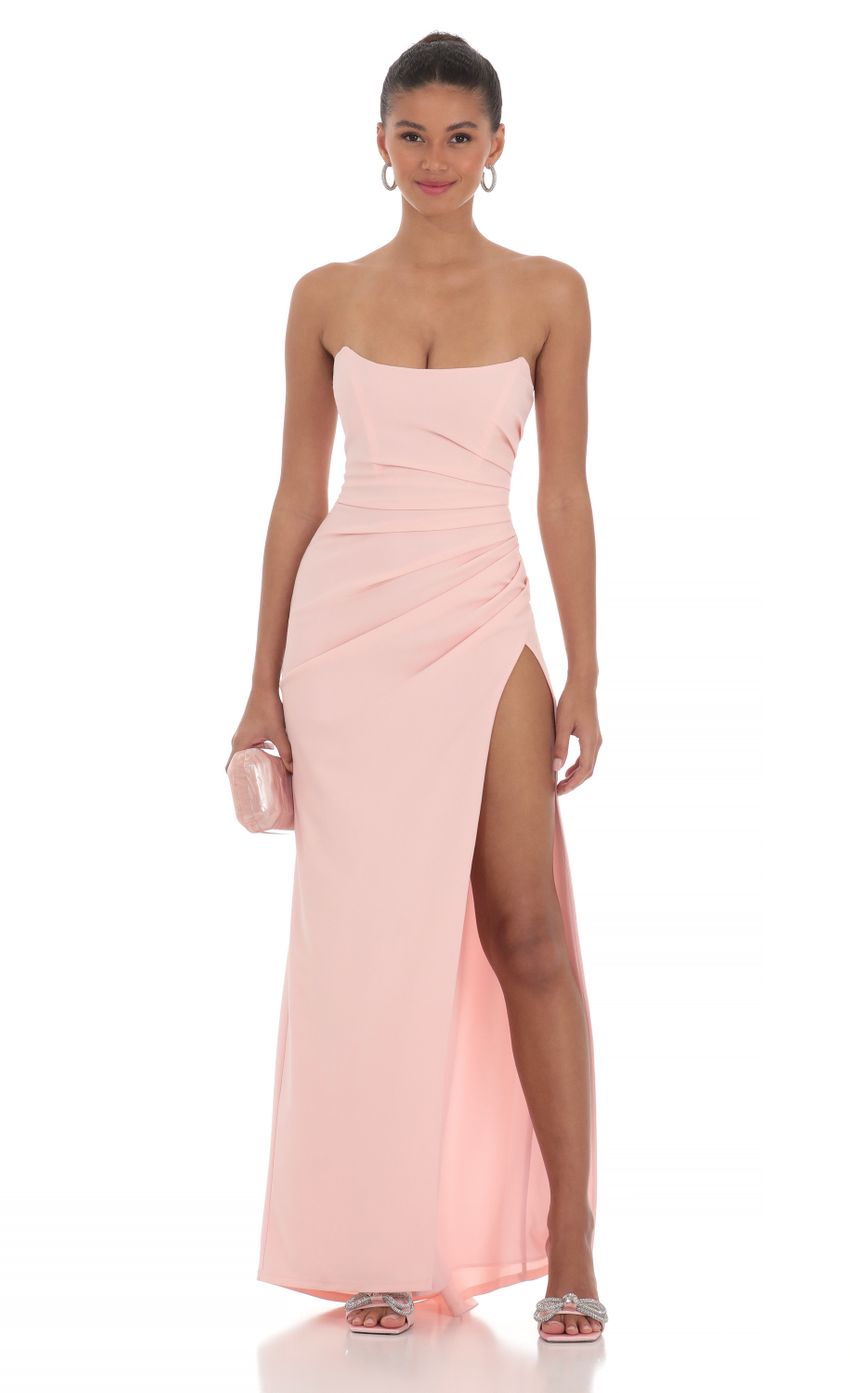 Picture Strapless Corset Maxi Dress in Pink. Source: https://media-img.lucyinthesky.com/data/Mar24/850xAUTO/1d1ee2f5-a32d-45e1-a00a-d8ebd595409f.jpg