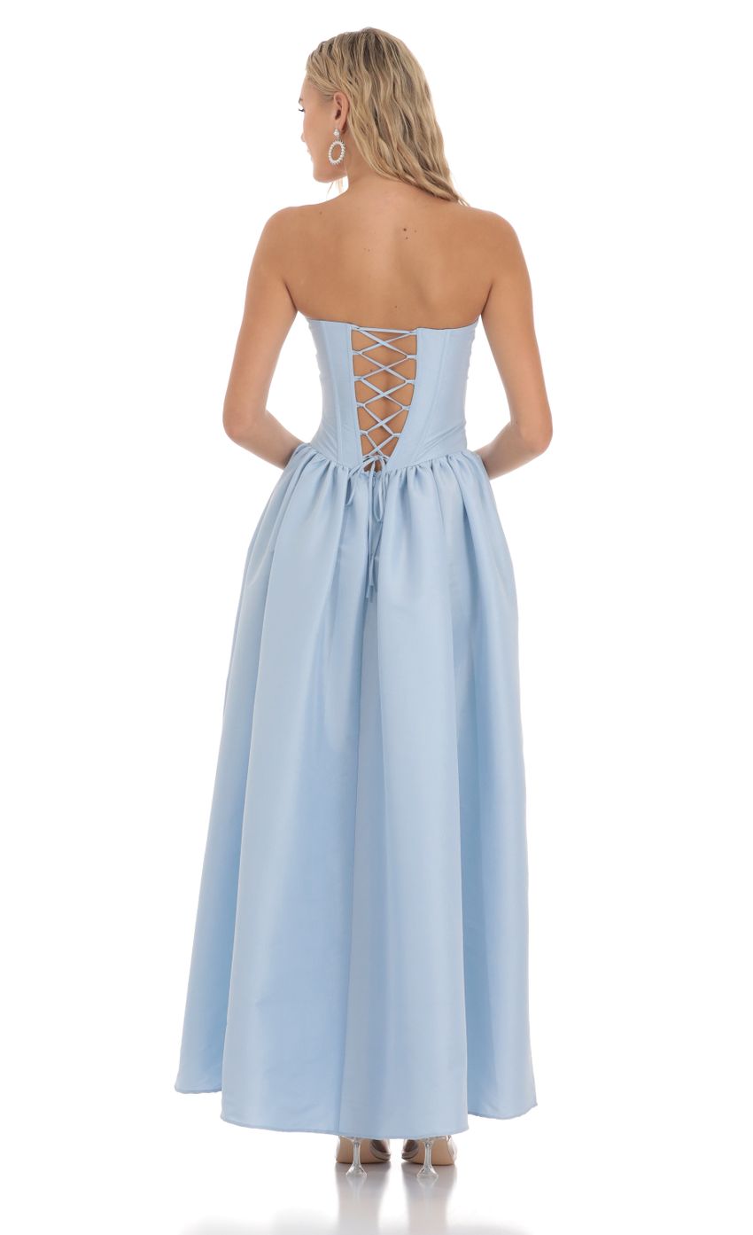 Picture Strapless Corset Gown in Blue. Source: https://media-img.lucyinthesky.com/data/Mar24/850xAUTO/3bcc9927-caef-4600-91ae-a18c3e9f927b.jpg