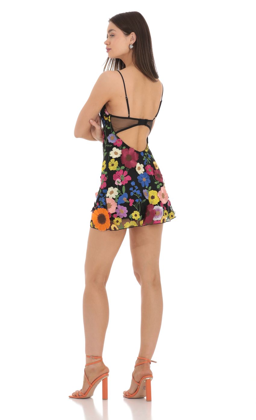 Picture 3-D Flower V-Neck Dress in Black. Source: https://media-img.lucyinthesky.com/data/Mar24/850xAUTO/4e0e2a35-8538-49f0-8c42-aab42bb35b5f.jpg