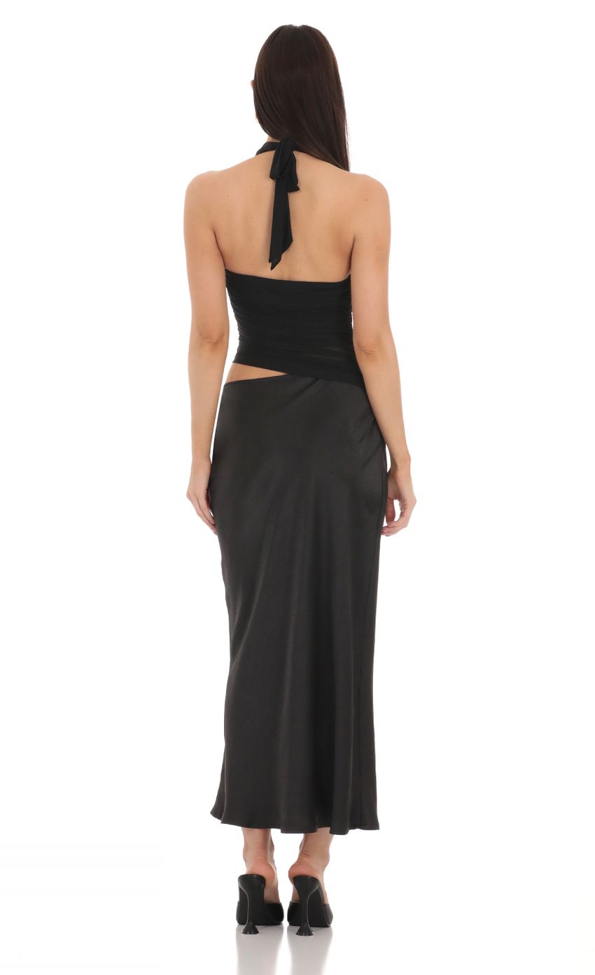 Picture Connected Two Piece Maxi Dress in Black. Source: https://media-img.lucyinthesky.com/data/Mar24/850xAUTO/5e0ca6f1-9716-4038-96e4-68253791036d.jpg