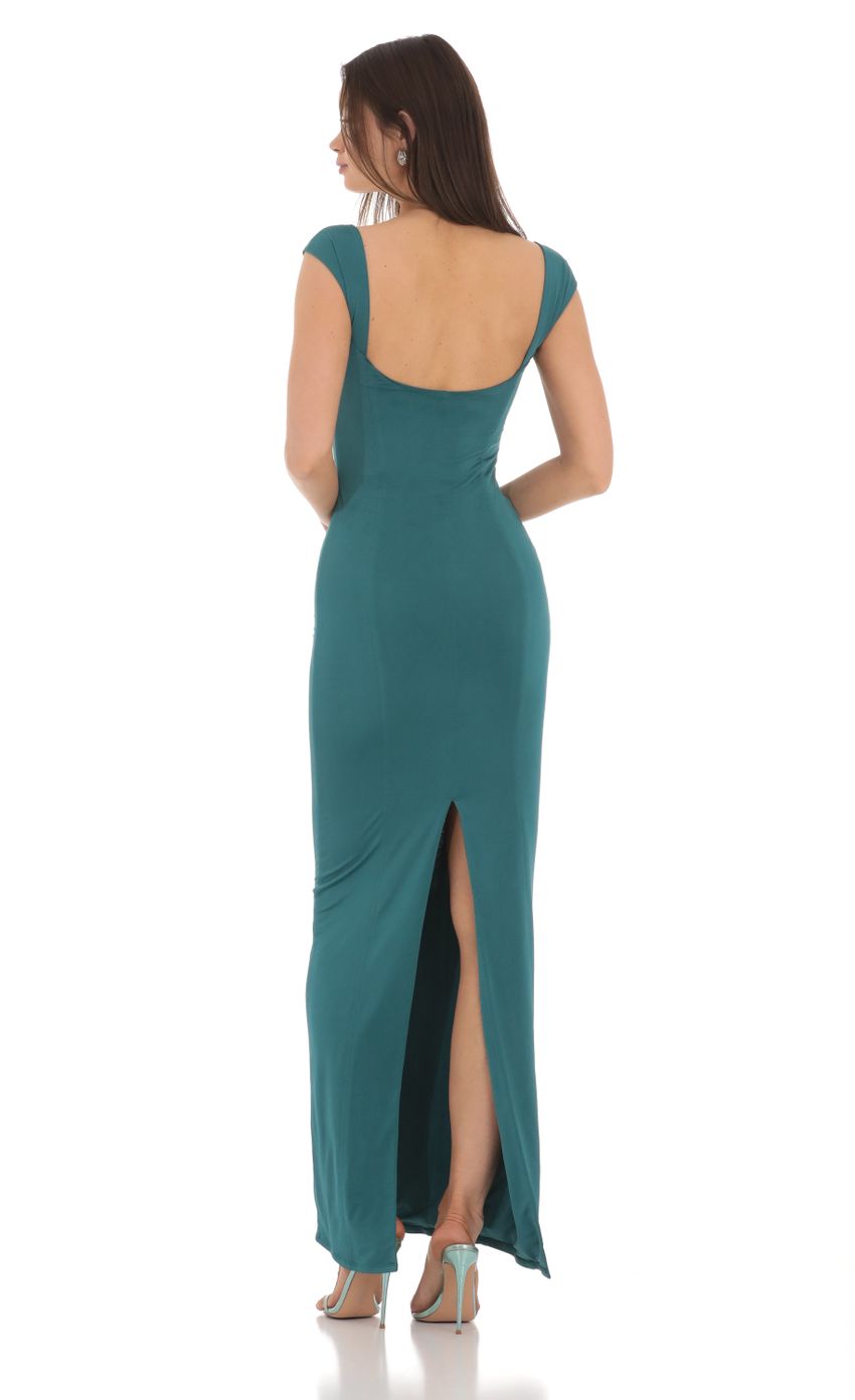 Picture Wide Strap Bodycon Maxi Dress in Teal. Source: https://media-img.lucyinthesky.com/data/Mar24/850xAUTO/6b186c5b-3c53-4021-9402-eec545754dec.jpg