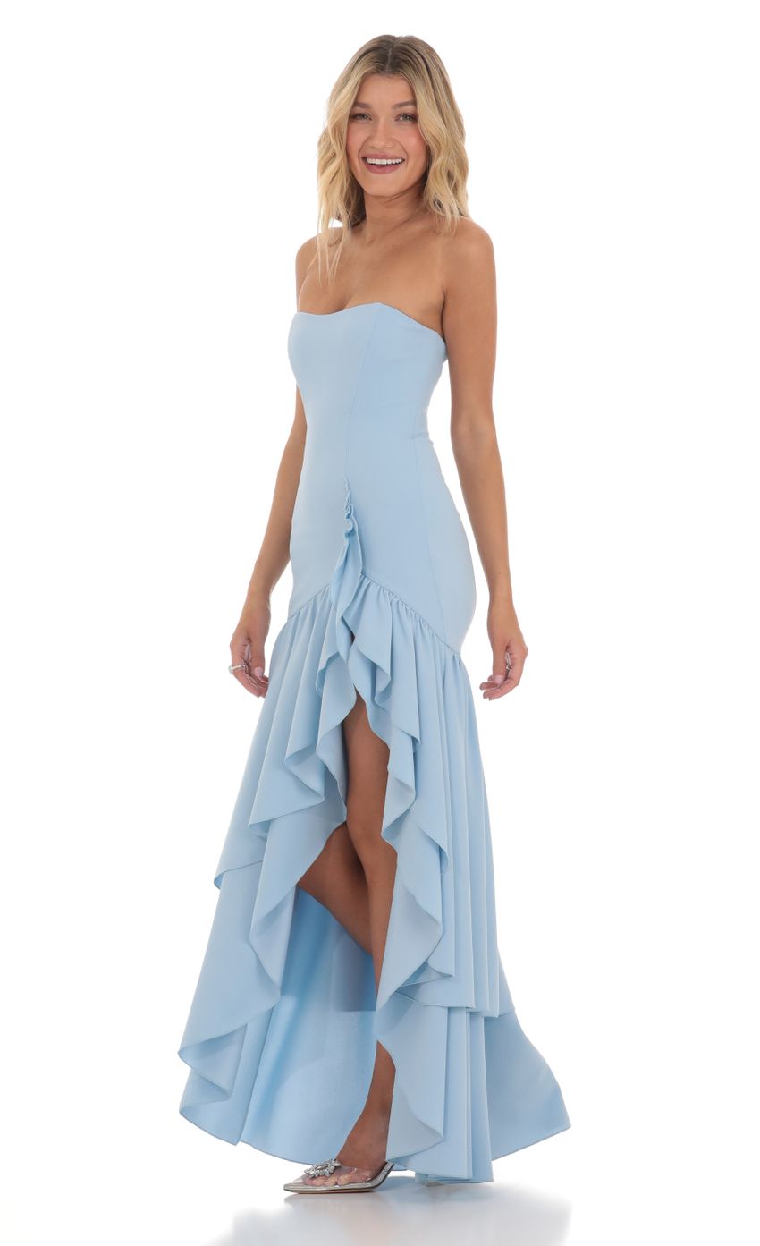 Picture Strapless Corset Maxi Dress in Blue. Source: https://media-img.lucyinthesky.com/data/Mar24/850xAUTO/7278fce5-1477-4df2-a097-10d20857ea2c.jpg