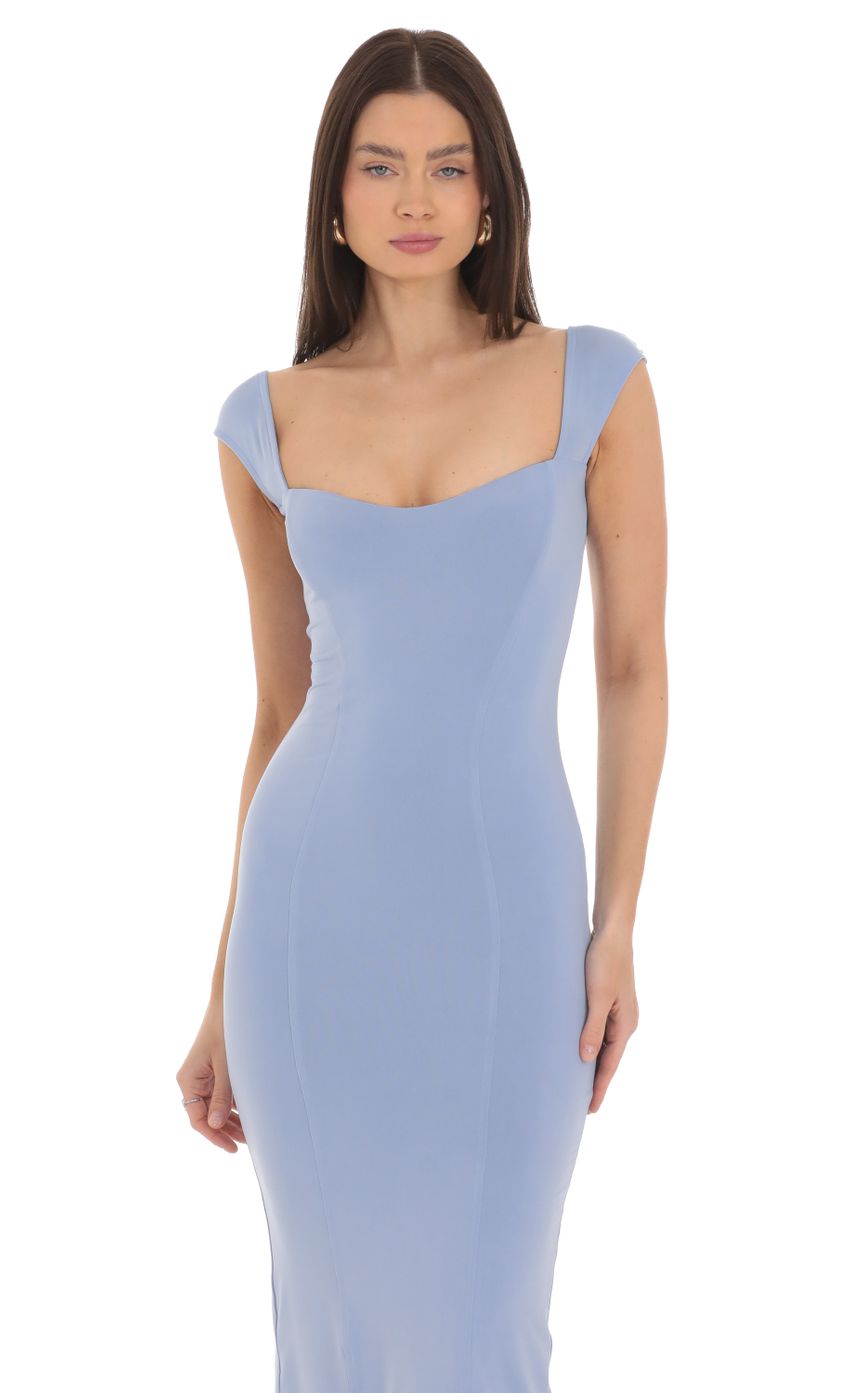 Picture Wide Strap Bodycon Midi Dress in Powder Blue. Source: https://media-img.lucyinthesky.com/data/Mar24/850xAUTO/7603aaa0-f749-41f3-81fa-b0b62c9741af.jpg