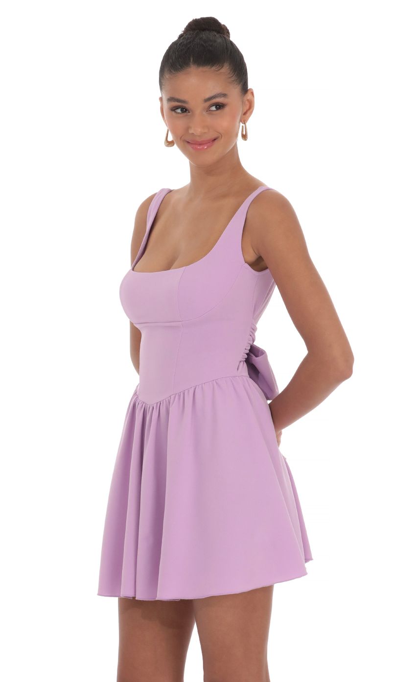 Picture Open Back Flare Dress in Lavender. Source: https://media-img.lucyinthesky.com/data/Mar24/850xAUTO/85af838a-0720-4119-a00d-d5506dbc49d5.jpg