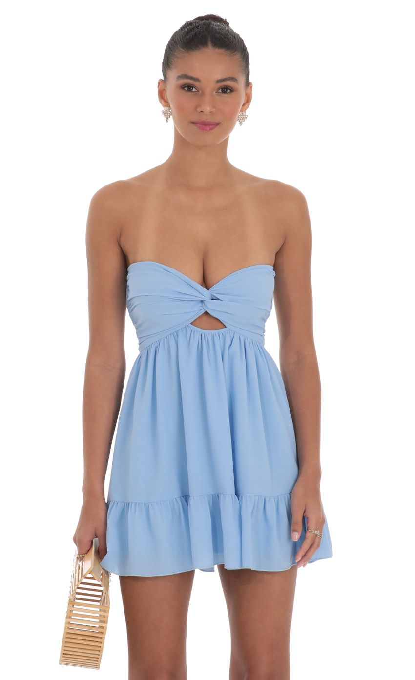 Picture Cutout Strapless Babydoll Dress in Blue. Source: https://media-img.lucyinthesky.com/data/Mar24/850xAUTO/85bb0745-5cab-4631-ba31-21d3edfb58f4.jpg