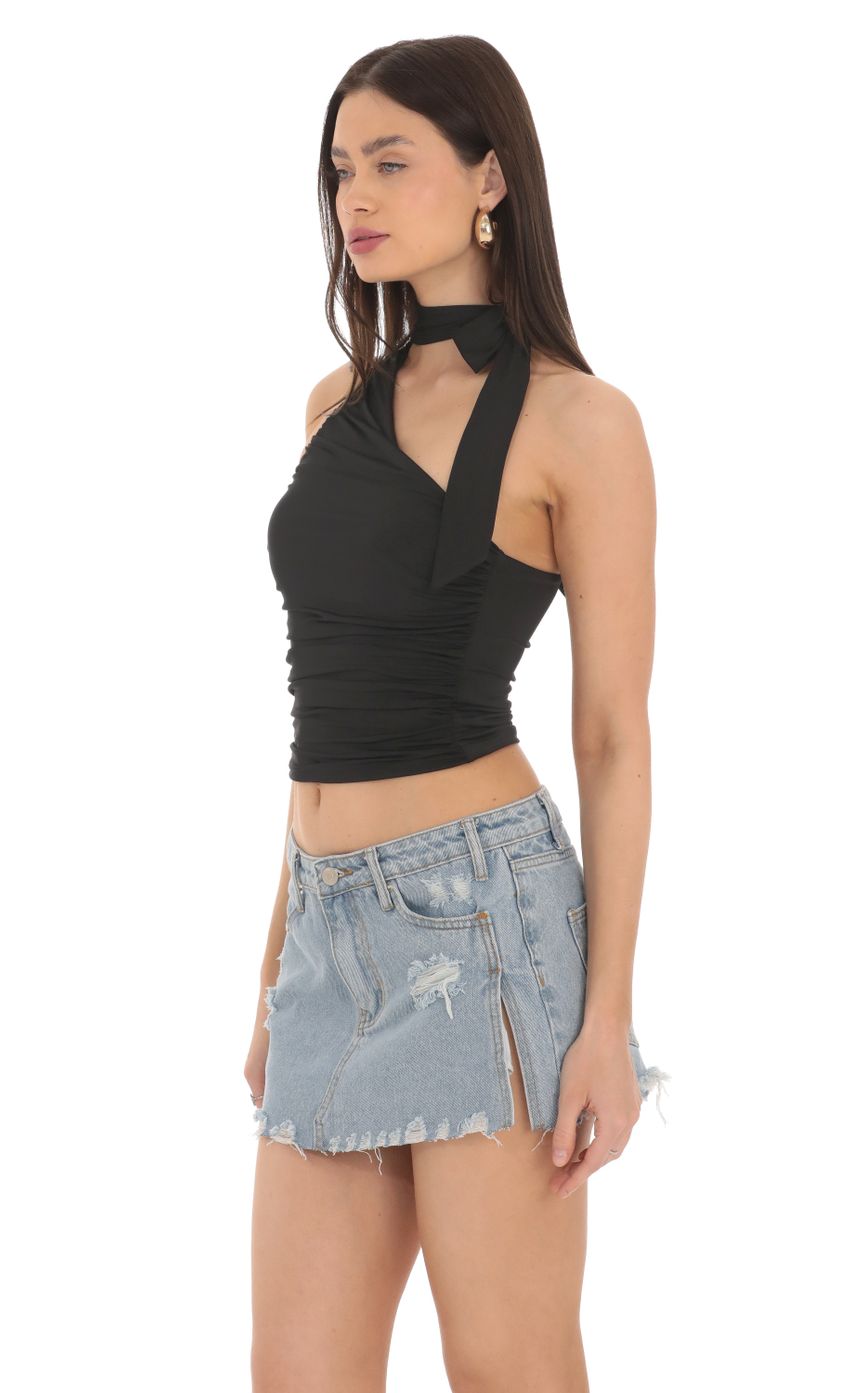 Picture Halter Scarf Top in Black. Source: https://media-img.lucyinthesky.com/data/Mar24/850xAUTO/9186a063-cd89-4654-a307-c098067be629.jpg