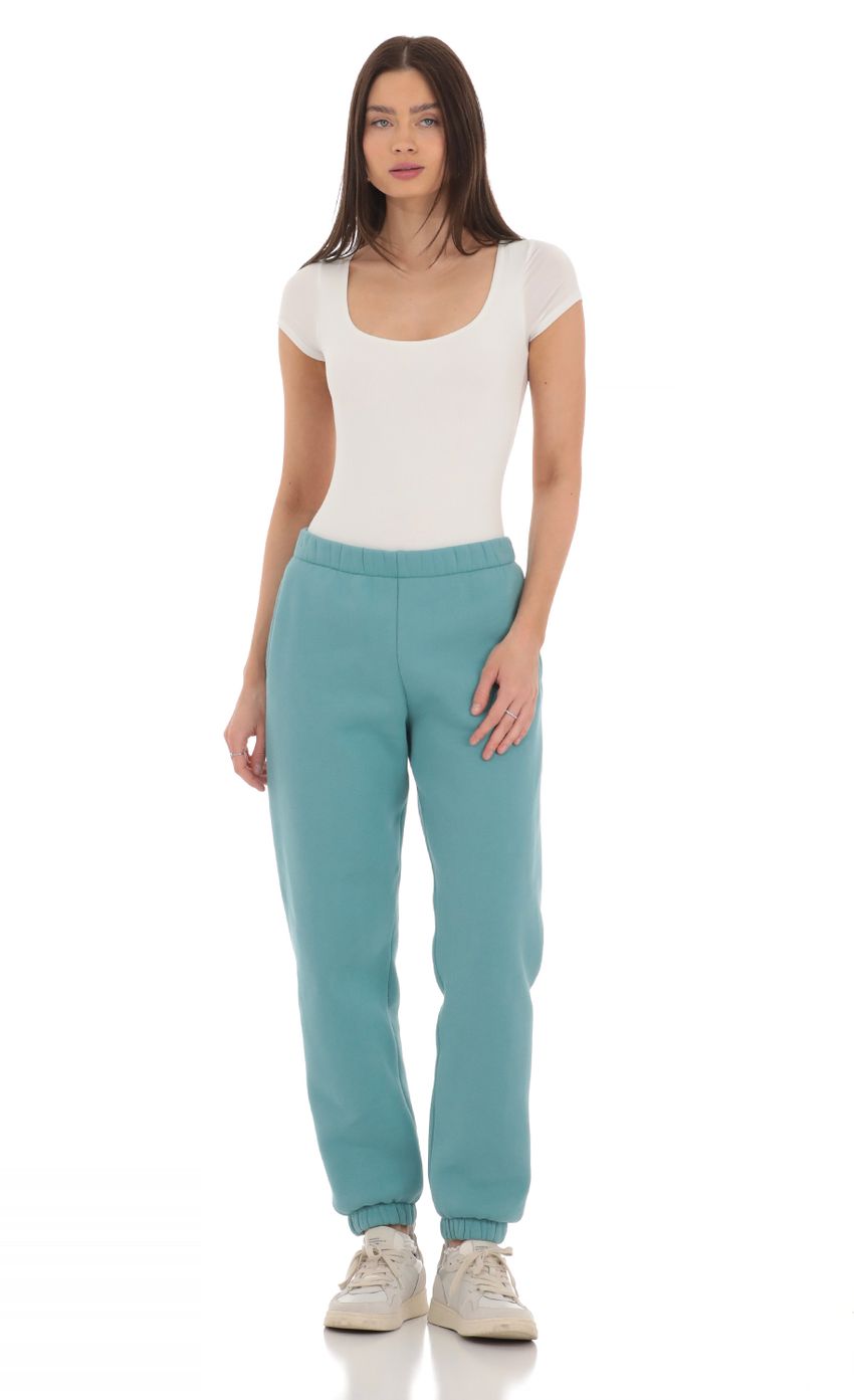 Picture Cinched Sweatpants in Seafoam Blue. Source: https://media-img.lucyinthesky.com/data/Mar24/850xAUTO/9df7a4a0-5073-49b3-8eee-81222952478d.jpg